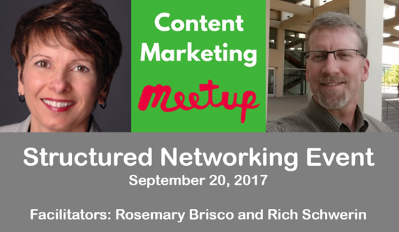 Structured networking event at the Bay Area Content Marketing Meetup