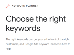 Google Keyword Planner